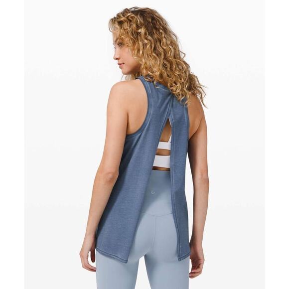Lululemon All Tied Up Tank Washed Ink Blue - Picture 1 of 7